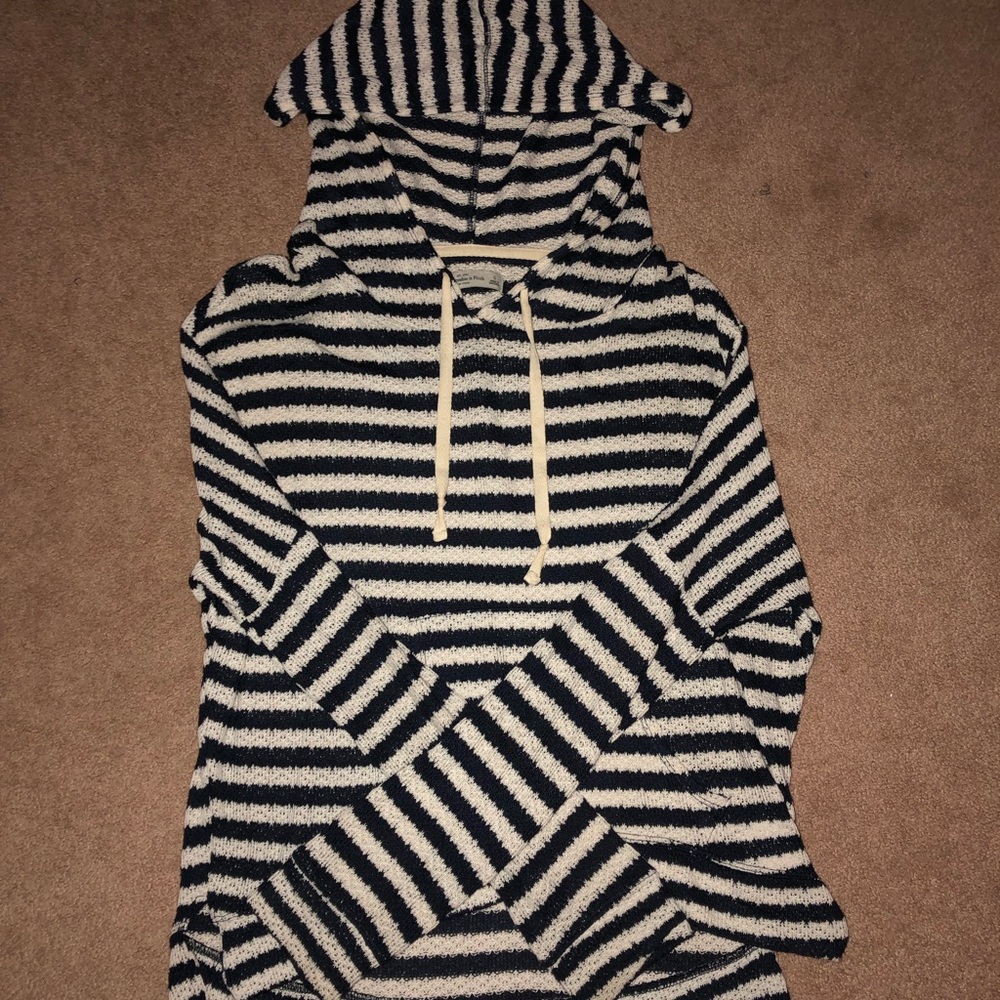 Abercrombie and Fitch striped hooded pullover